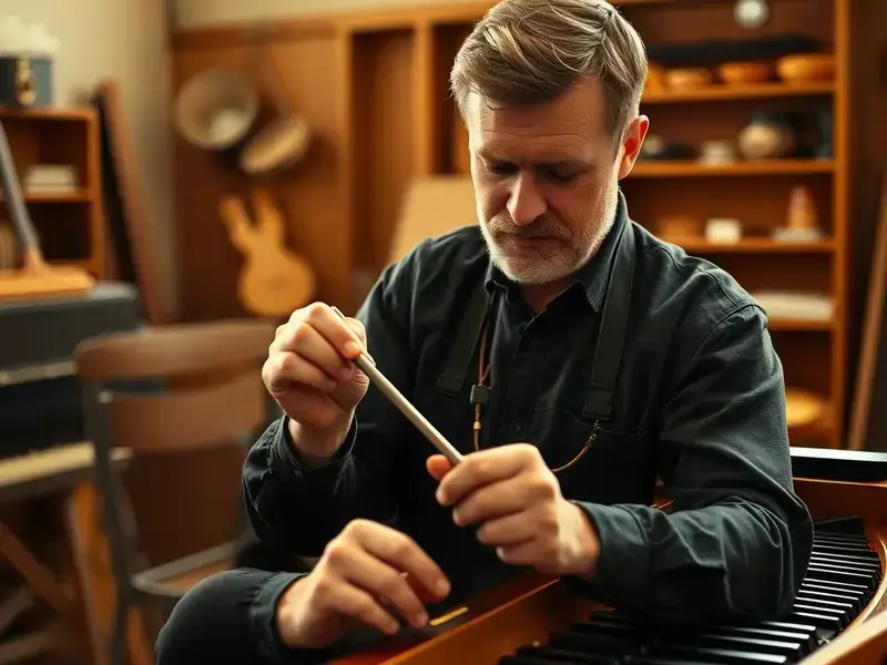 Technician completing final tuning