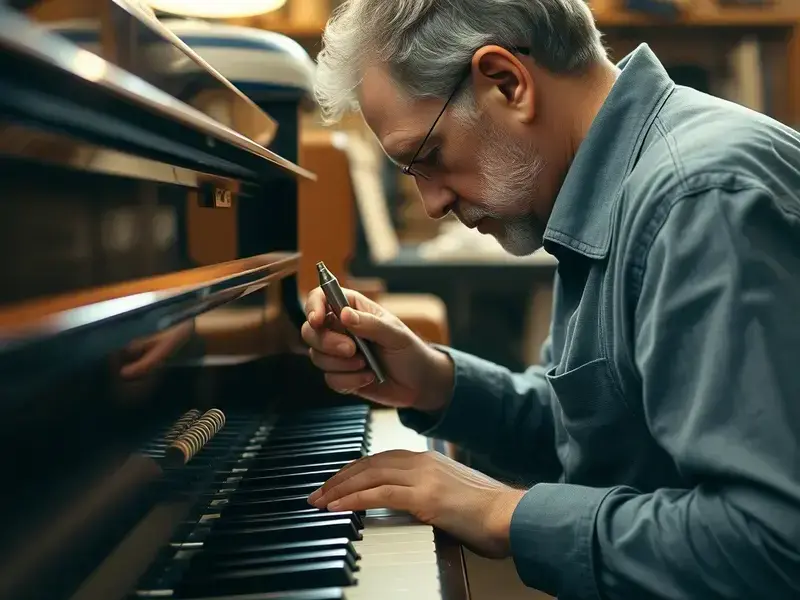 Hammer voicing in progress